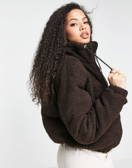 Jacket With Logo In Brown - Görsel 3