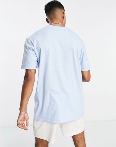 Smiley T-shirt In Light Blue - Görsel 3